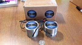 Induction Dynamics Solid Drive Sound Transducer Speakers. 3 sets, new in boxes.