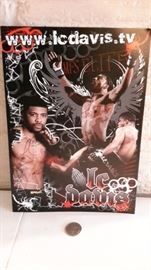 Signed poster, LC Davis, MMA fighter