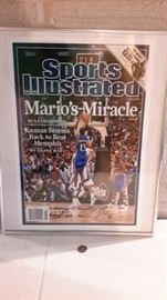 KU Seniors signed magazine cover, framed