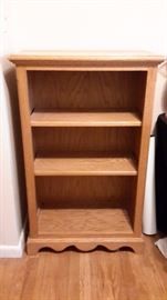 Solid oak book shelf.