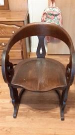 Antique barrel chair...beautiful!