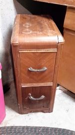 Antique 2 drawer side table/cabinet