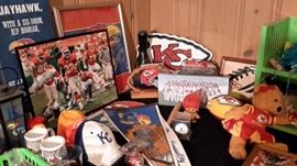 KC Chiefs and KU memorabilia