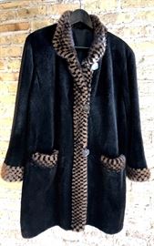 Vintage Black Sheared Mink with Checkerboard detail https://ctbids.com/#!/description/share/128539