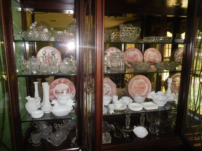 Plenty of crystal, Fostoria, Waterford, milk glass & more