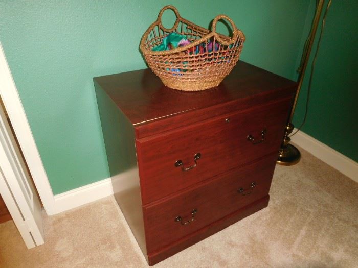 Mahogany file cabinet