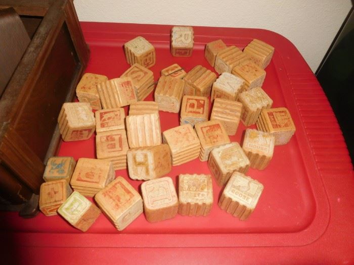 Antique wood blocks