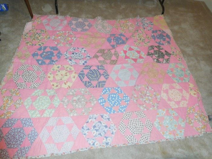One of several hand made quilts