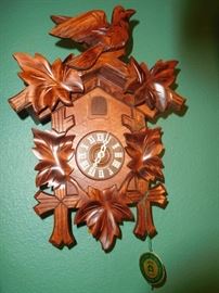 A cuckoo clock that has never been assembled