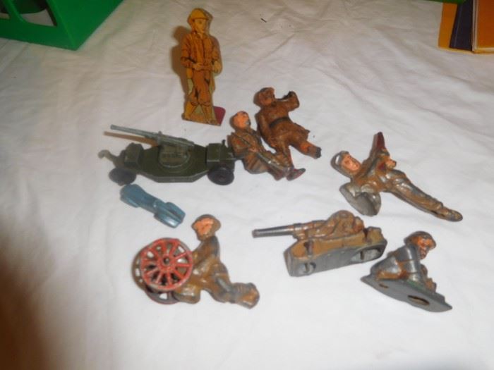 Antique metal soldiers