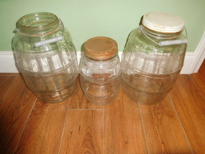 Vintage pickle jars