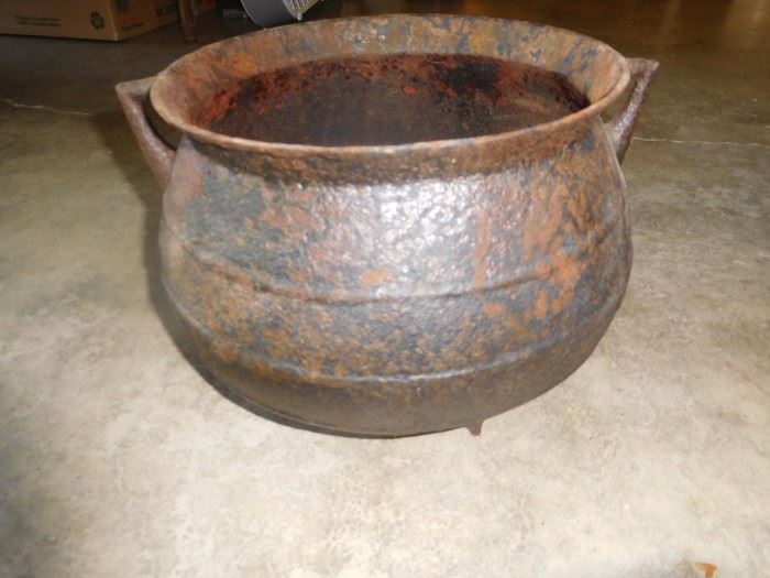 Signed cast iron kettle
