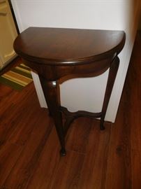 Antique half moon table