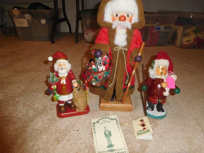 Hand-made German wooden Santas