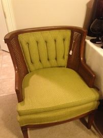 One of two chairs with tufted back