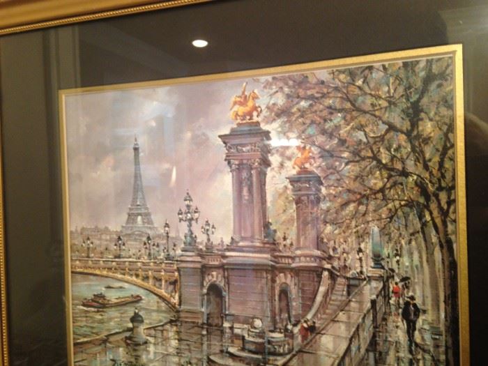 Framed Parisian art