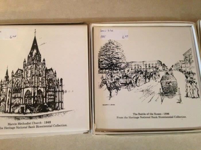 Trivets: Marvin Methodist Church (1848) & "Battle of the Roses" (1896)
