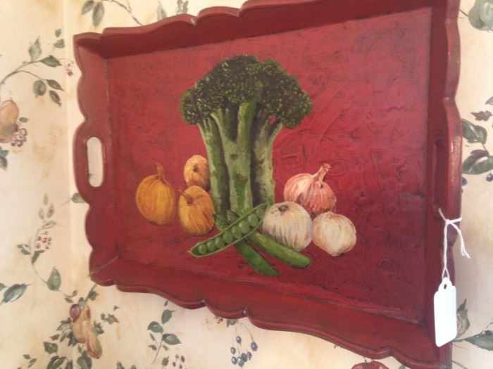 Hand painted tray