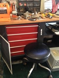 Tool organizer; work stool