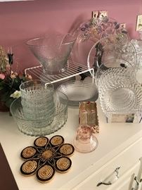 Selection of glassware dishes