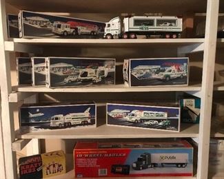 Collectible Hess trucks, Space Shuttles, helicopters, etc 1995-2000