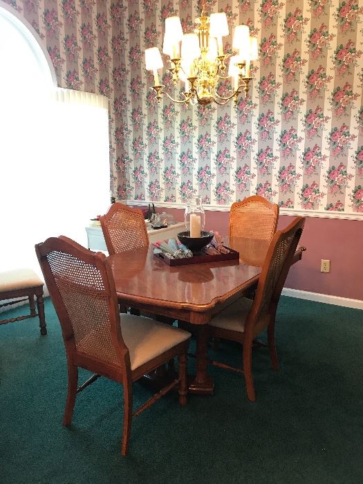 Dining table with total of 8 chairs
