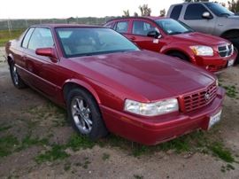 #62: 2001 Cadillac Eldorado ETC
Estimated DMV Registration: $246 and $70 doc fees 

Year: 2001
Make: Cadillac
Model: Eldorado
Vehicle Type: Passenger Car
Mileage: 
Plate:
Body Type: 2 Door Coupe
Trim Level: ETC
Drive Line: FWD
Engine Type: V8, 4.6L
Fuel Type: Gasoline
Horsepower:
Transmission:
VIN #: 1G6ET12901B104804