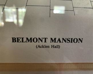 Belmont Mansion framed print, signed and numbered by artist Phil Ponder.