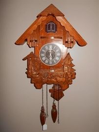 wonderful carved wooden clock