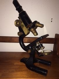 neat antique microscope