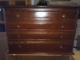 Antique mahogany 4 drawer cabinet