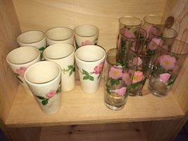 Desert Rose tumblers and water glasses