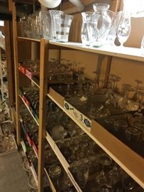 Stemware or tumblers; crystal or glass; clear or frosted; dainty or sturdy; pattern or decorative -glass wares.