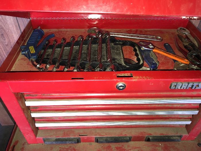 Assorted Hand Tools & Craftsman Tool Cabinet