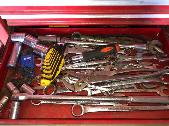 Assorted Open End Wrenches and Hand Tools