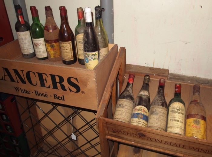EMPTY vintage wine bottles, have about 30 more than shown here...