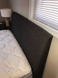 BROWN MODERN QUEEN SIZE MODWAY TRACY BED WITH MATTRESS