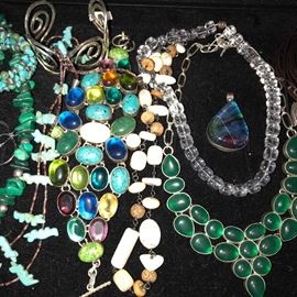 STERLING SILVER GEMSTONE NECKLACES / BRACELETS