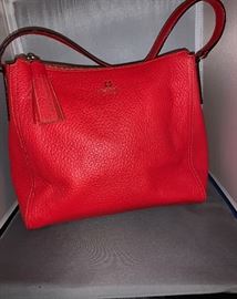 KATE SPADE RED LEATHER HANDBAG