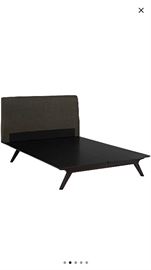 BROWN MODERN QUEEN SIZE MODWAY TRACY BED WITH MATTRESS