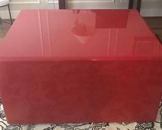 Red lacquer coffee table