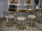 hollis jones lucite bar and stools