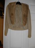 VINTAGE FUR COLLARED SWEATER