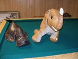 VINTAGE LEATHER STUFFED ANIMALS