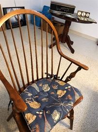 Chair that goes with game table. LARGE berber room size rug.