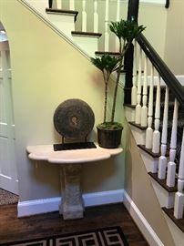Stone Console table attributed to Micheal Taylor Designs.