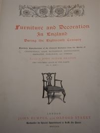 2 VOLUME SET OF FURNITURE AND DECORATION IN ENGLAND DURING THE EIGHTEENTH CENTURY