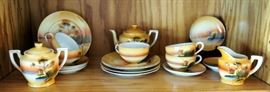 Hand Painted China Tea Set, Made In Japan, 23 Pieces Total
