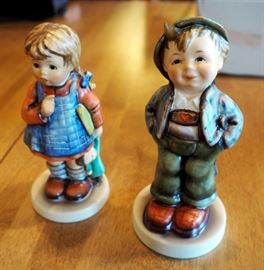 Authentic M.J. Hummel Figurines,Exclusive Edition, " I Wonder" And " Hello World", Qty 2, 5.5" Tall