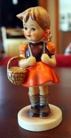 Authentic M.J. Hummel Figurines, " Little Scholar" 6" Tall And " School Girl" 4.5 "Tall